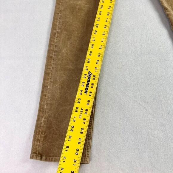Quicksilver Jeans Pants Mens 28 Brown Straight Tapered Fit Corduroy - Picture 6 of 16